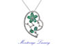 Picture of COLLANA CON PENDENTE CON SMERALDI 1,10 CT E DIAMANTI