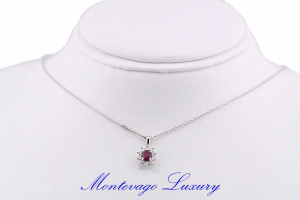 Picture of COLLANA CON PENDENTE CON RUBINO 0.27 CT