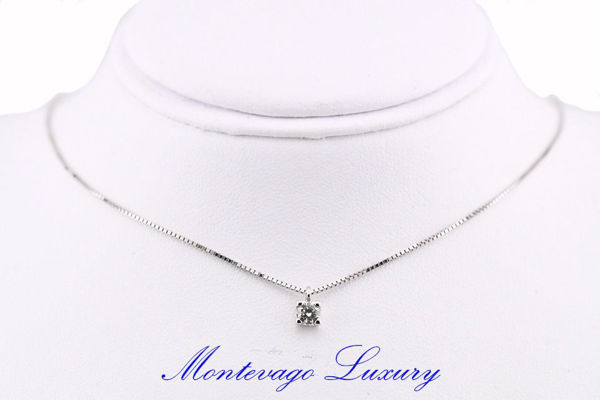 Immagine di COLLANA CON PENDENTE PUNTO LUCE 0.19 CT