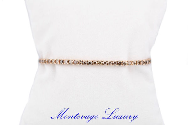 Picture of BRACCIALE TENNIS CON DIAMANTI BROWN 8,11 CT